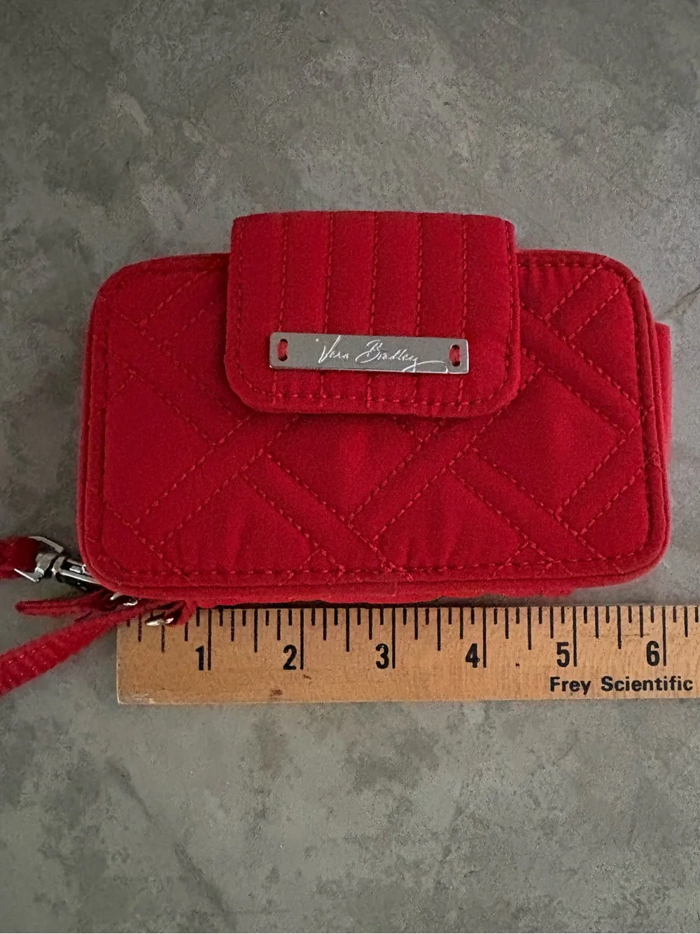 Vera Bradley Quilted Red ID Wallet with Wristlet